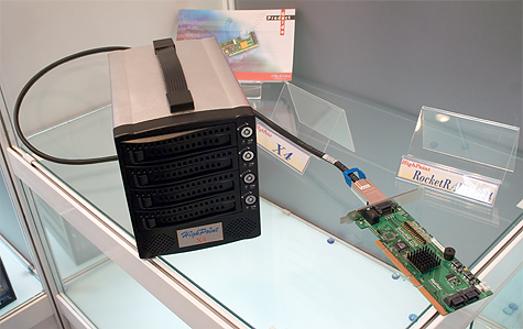 CeBIT 2005: HighPoint RocketRAID 2224 (PCI-X SATA II RAID, InfiniBand)