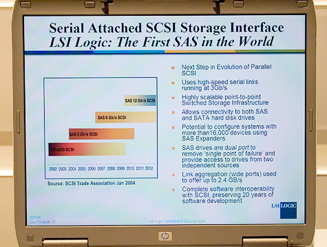 CeBIT 2005: LSI Logic SAS-presentatie