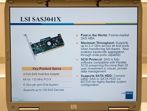 CeBIT 2005: LSI Logic SAS-presentatie