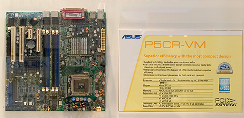 CeBIT 2005: Asus P5CR-VM single P4 serverplank