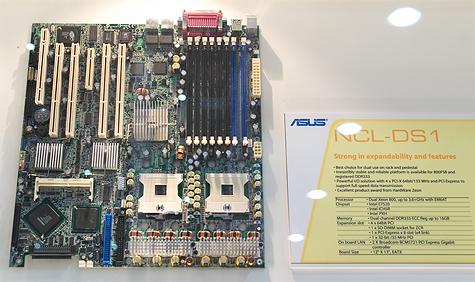 CeBIT 2005: Asus NCS-DL1 dual Xeon plank