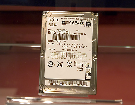 CeBIT 2005: Fujitsu MHV 2,5 inch notebookschijf